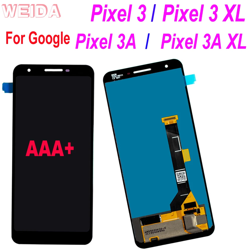 100% Tested for Google Pixel 3 Pixel 3 XL Pixel 3A Pixel 3A XL LCD Display Touch Screen Digitizer Assembly for Google Pixel LCD