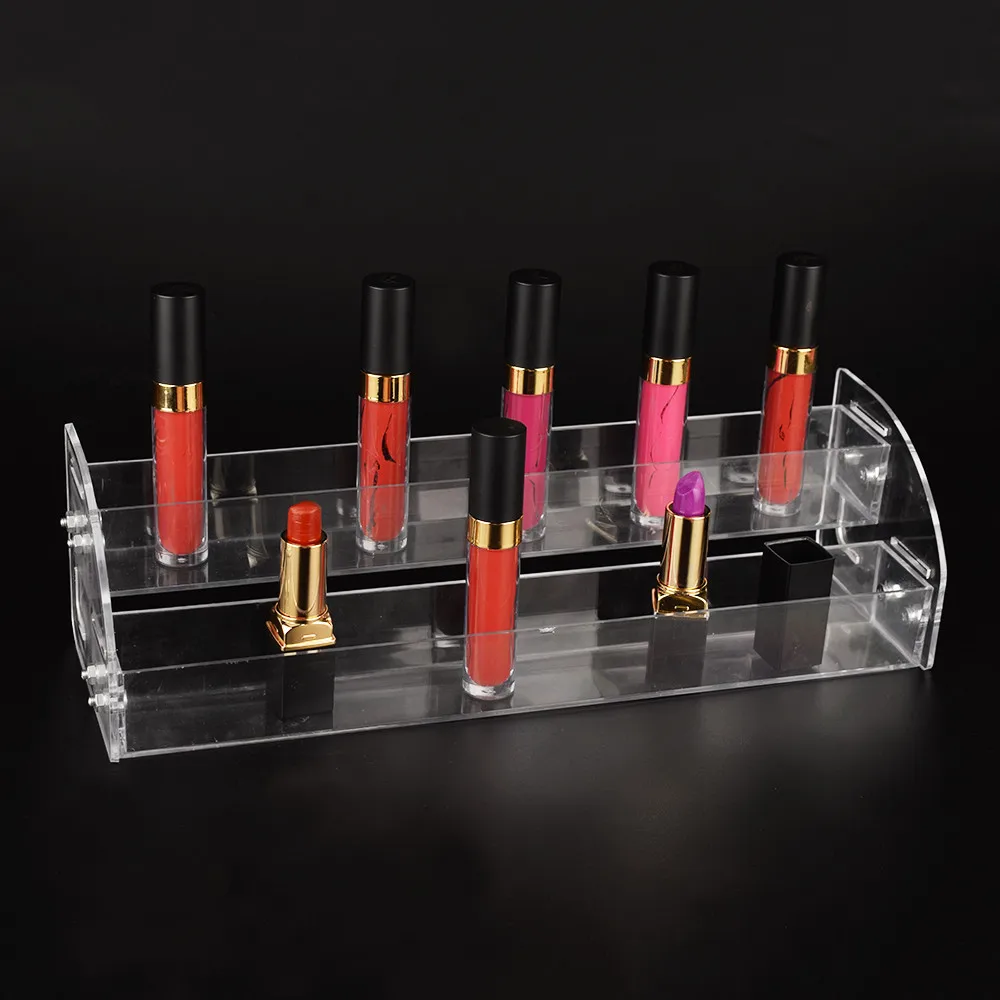 Tier Nail Polish Rack Display Holder 2 To 6 Plastic Box Acrylic Stand Case Lipstick Organizer Storage Cosmetics Nail Art Tool