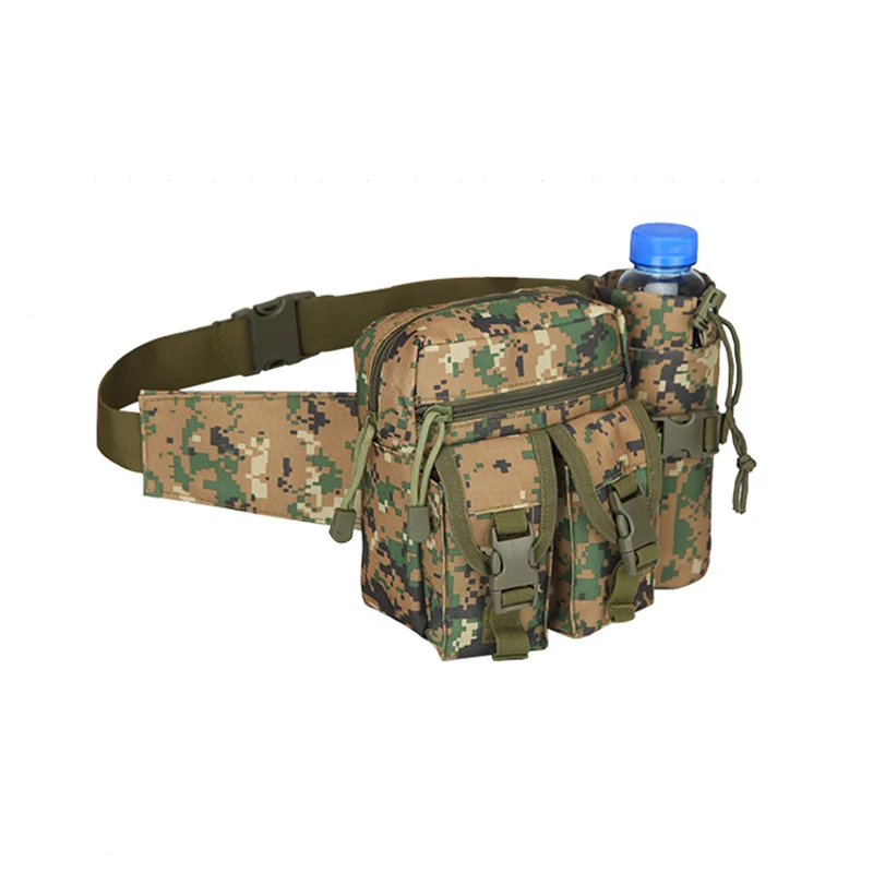 Tactical Waist Packs Molle System With Kettle Pouch Belt Clip Keychain Mobile Bag For Running Hunting Outdoor Sports