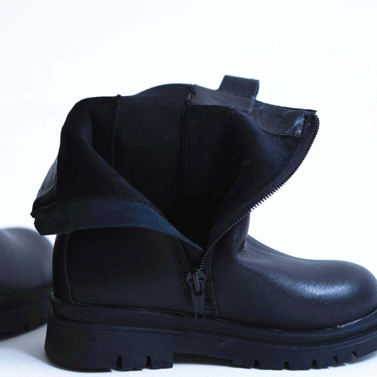 Winter Children's Chelsea Boots Genuine Leather Warm Precision Fleece Cowhide Girls Fashion Boots Mid-length Boys Snow Boots 7T