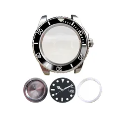 40mm Stainless Steel Watch Case SUB Watch Accessories for Pearl 2813/3804 Movement Plastic Inner Cover