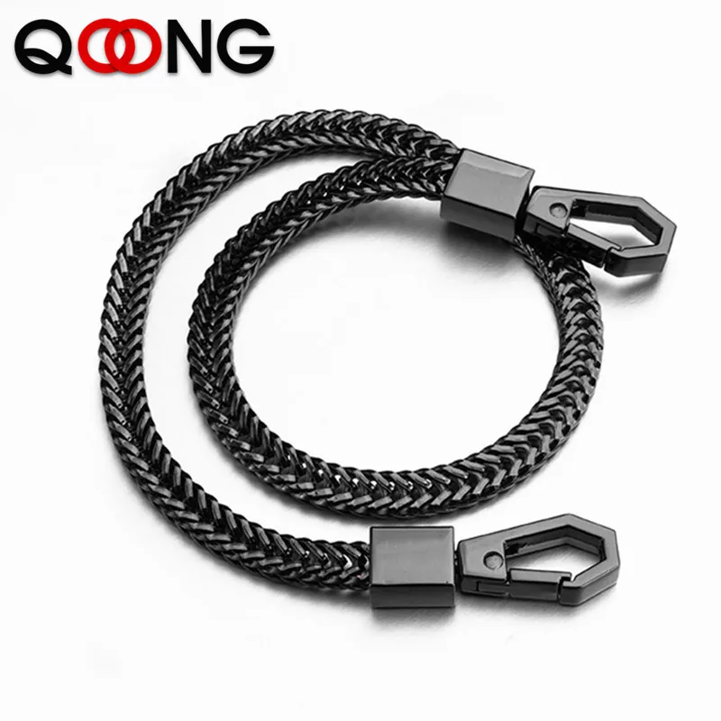 41cm Rock Punk Long Metal Wallet Belt Chain Trousers Hipster Pant Jean Keychain Key Rings Clip Keyring HipHop Jewelry Y75