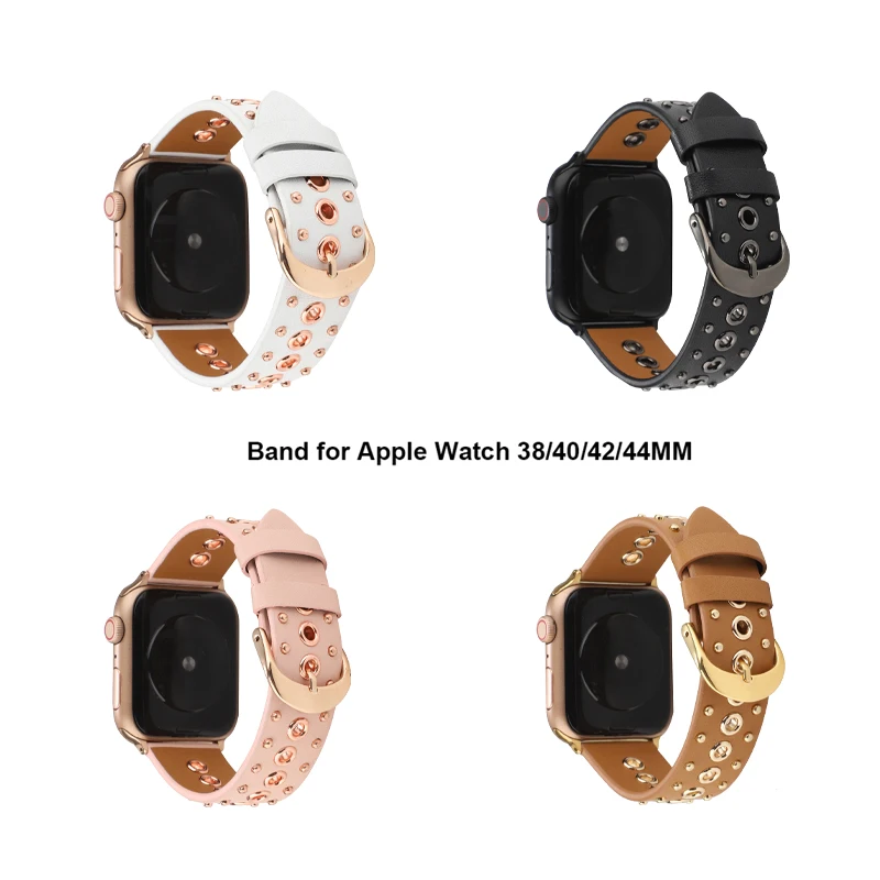 Leather Belt Strap For Apple Watch Bands 7 6 5 4 3 41mm 45mm 38/42mm bracelet For iWatch Band series 7 5 4 40mm 44mm Watchbands