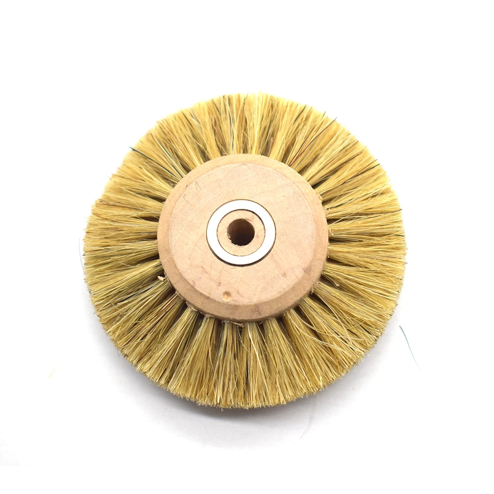 10PCS 78MM 4C Polishing Brushs Bristle Buffing Abrasive Brush with Wood Center Jewelry Tools