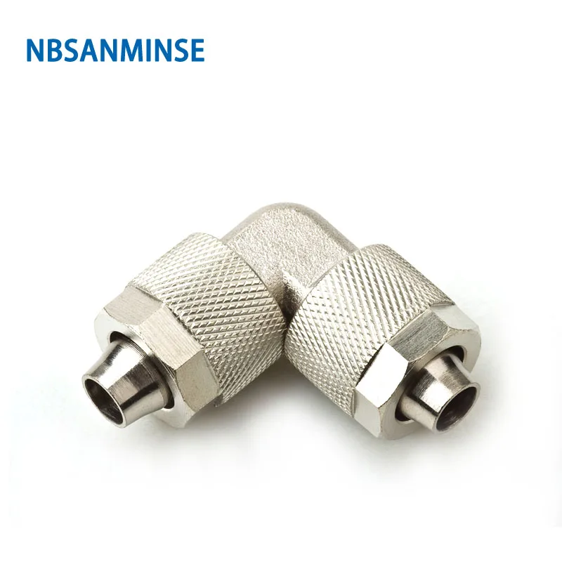 10Pcs/lot BV Brass Elbow Push On fitting Pneumatic Air Fitting Tube  Connector 10bar NBSANMINSE
