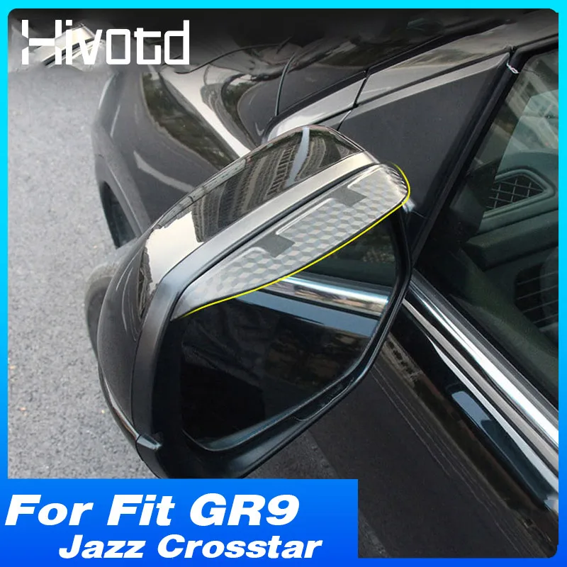 Rearview Mirror Visor Shield Rain Waterproof Cover Car Exterior Decoration Accessories Part For Honda Fit GR9 Jazz Crosstar 2021