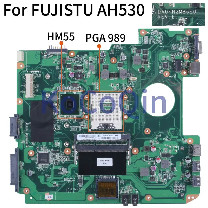 

CP489126-01 For FUJISTU FMV-A530 AH42/C AH530 PGA 989 Notebook Mainboard HM55 DA0FH2MB6E0 DDR3 CP489126-01 Laptop Motherboard