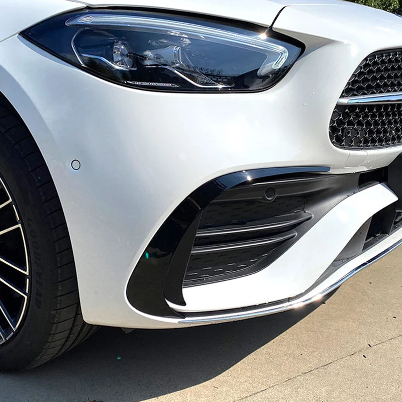 

Front Bumper Lip Trim Cover Sticker For Mercedes Benz C Class W206 2021 2022 C200 C260 C300 AMG Car Accessories