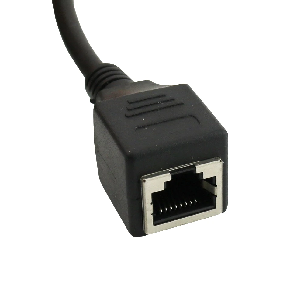 كابل محول إيثرنت RJ45 LAN 1m/3ft ، أنثى إلى RJ45 ، كابل تمديد أسود