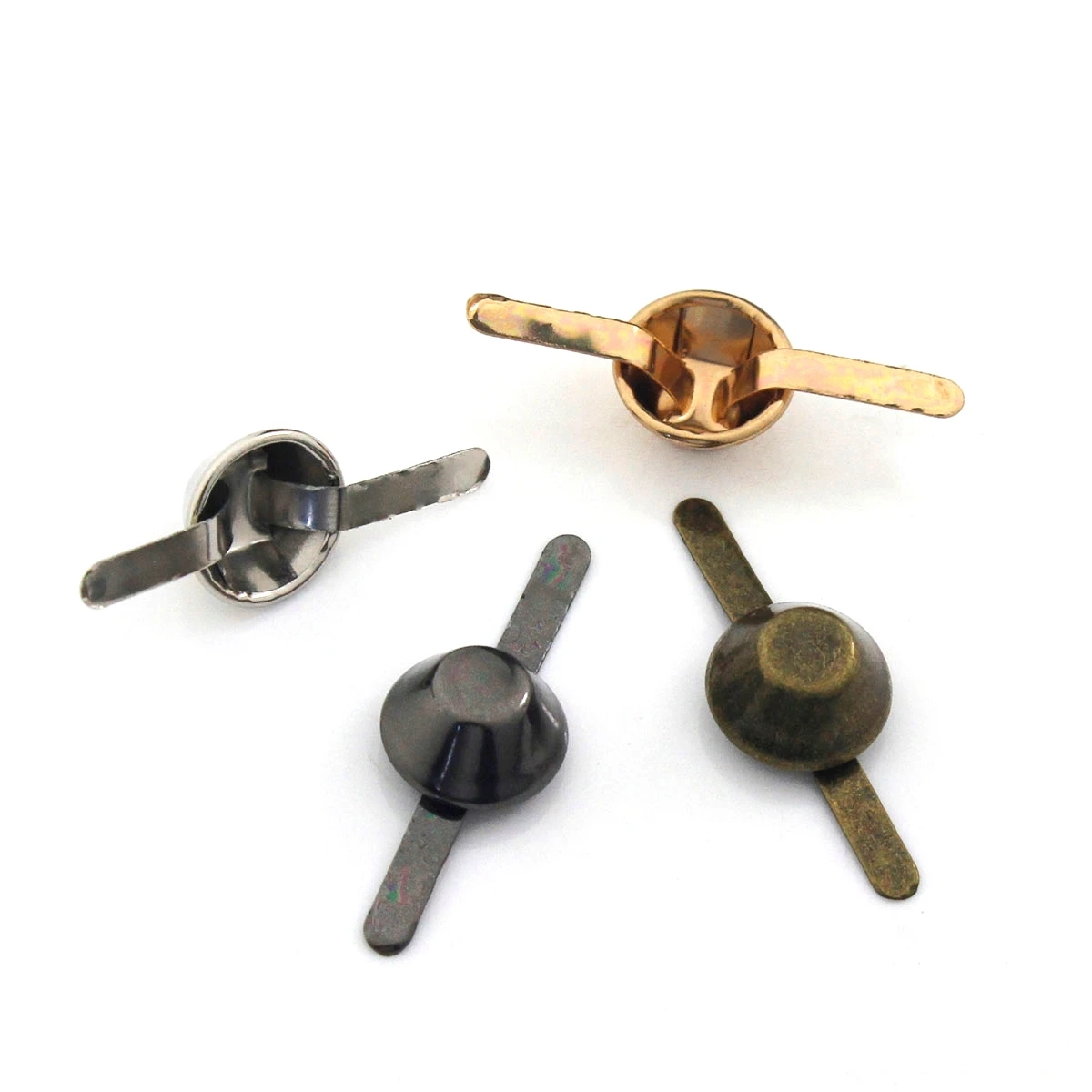 10pcs Metal Bucket Shape Buckle Bag Bottom Mini Clip Buckle Hardware for Leather Craft Bag Handbag Shoulder Bag DIY Accessories