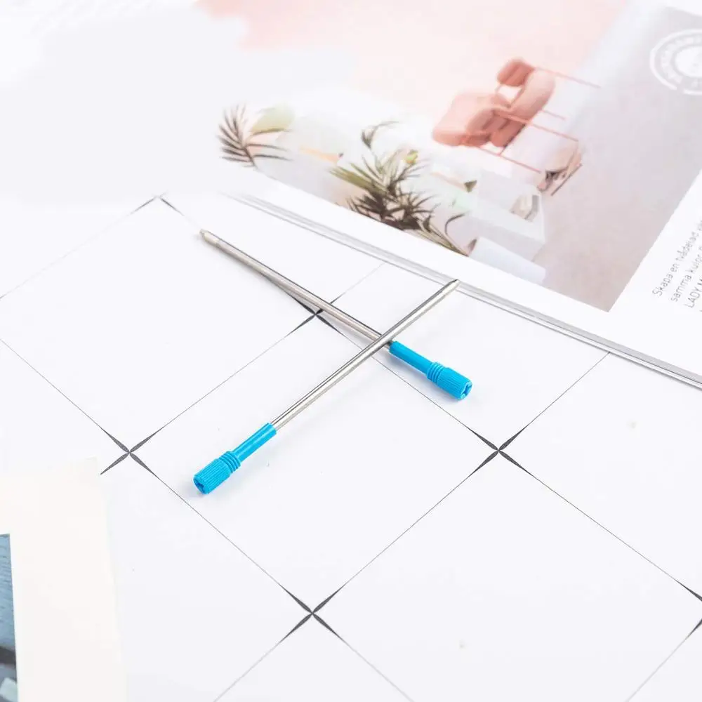 1 PCS 3.2 Inch Blue Ink Ballpoint Pen Replacement Refills Smooth Writing Ball Point Pen Refills Core For Big Crystal Diamond Pen