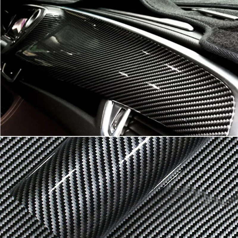 2D أسود فضي حك فيلم ألياف الكربون 2D لامعة ألياف الكربون الفينيل فيلم السيارات التفاف الفينيل التفاف احباط سيارة ملصق