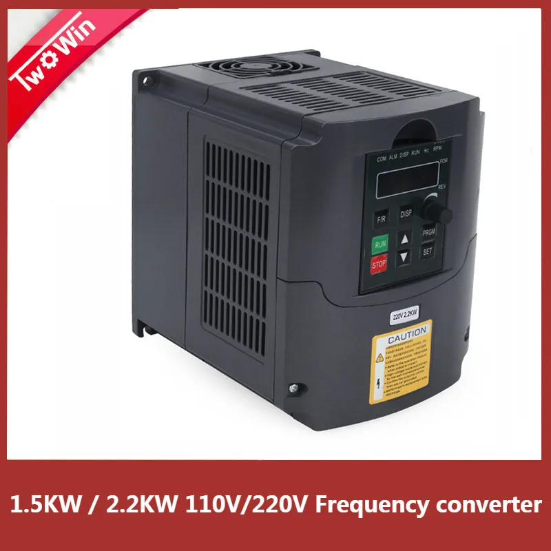 2.2KW/1.5KW Frequency Converter 110V/220V VFD Variable Frequency Driver AC/DC Spindle Inverter For CNC Spindle Motor