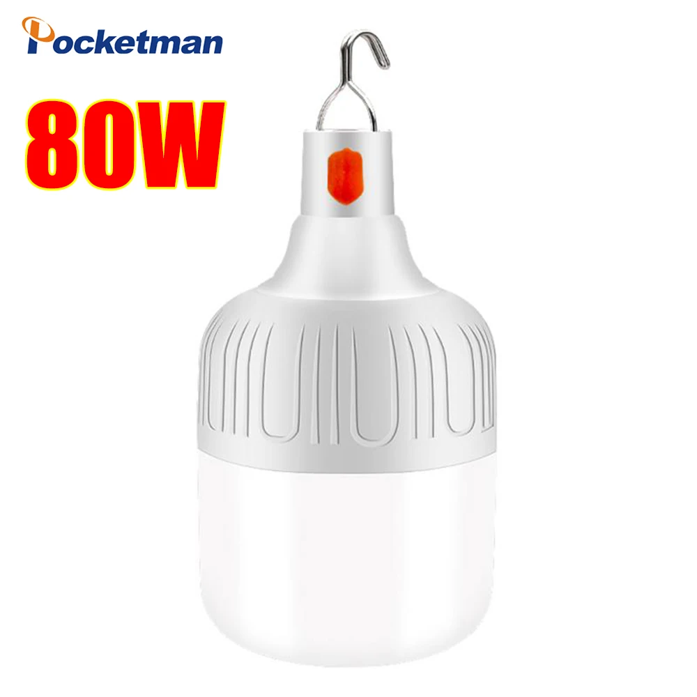 

Camping Lantern Dimmable LED Light Bulb USB Rechargeable Hanging Tent Light Portable Emergency Lantern Outdoor Light Bulb New