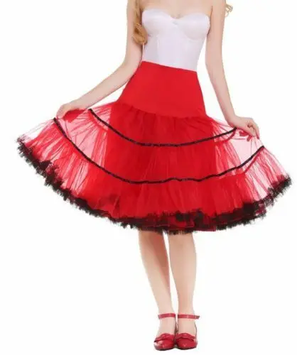 Enagua Rockabilly de estilo Vintage de los años 50, Falda corta de red elegante de 26 pulgadas, superventas