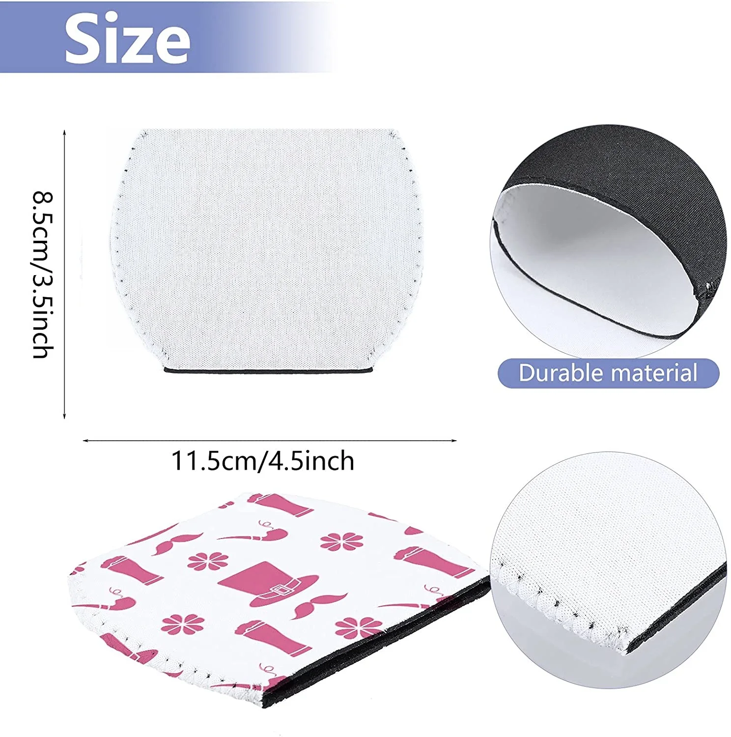 100Pcs Sublimation Blank Wine Glass Neoprene Sleeve Insulator Cover for DIY Ornaments Wedding Christmas Halloween Party