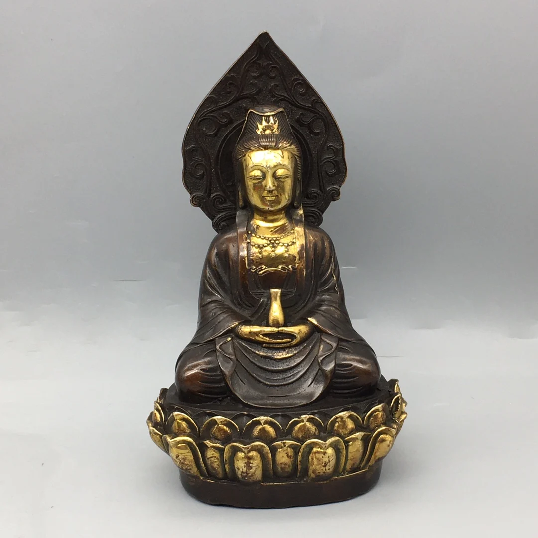 Ornaments Decoration Copper Figurines Chinese Buddha Guanyin Bodhisattva Lotus Terrace Zen Zen Crafts Home Furnishing Compassion