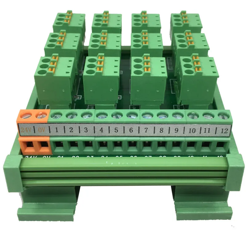 PLC 12-channel, 2-wire, 3-wire NPN Input Spring Terminal IO Photoelectric Proximity Magnetically Open Switch Sensor Terminal