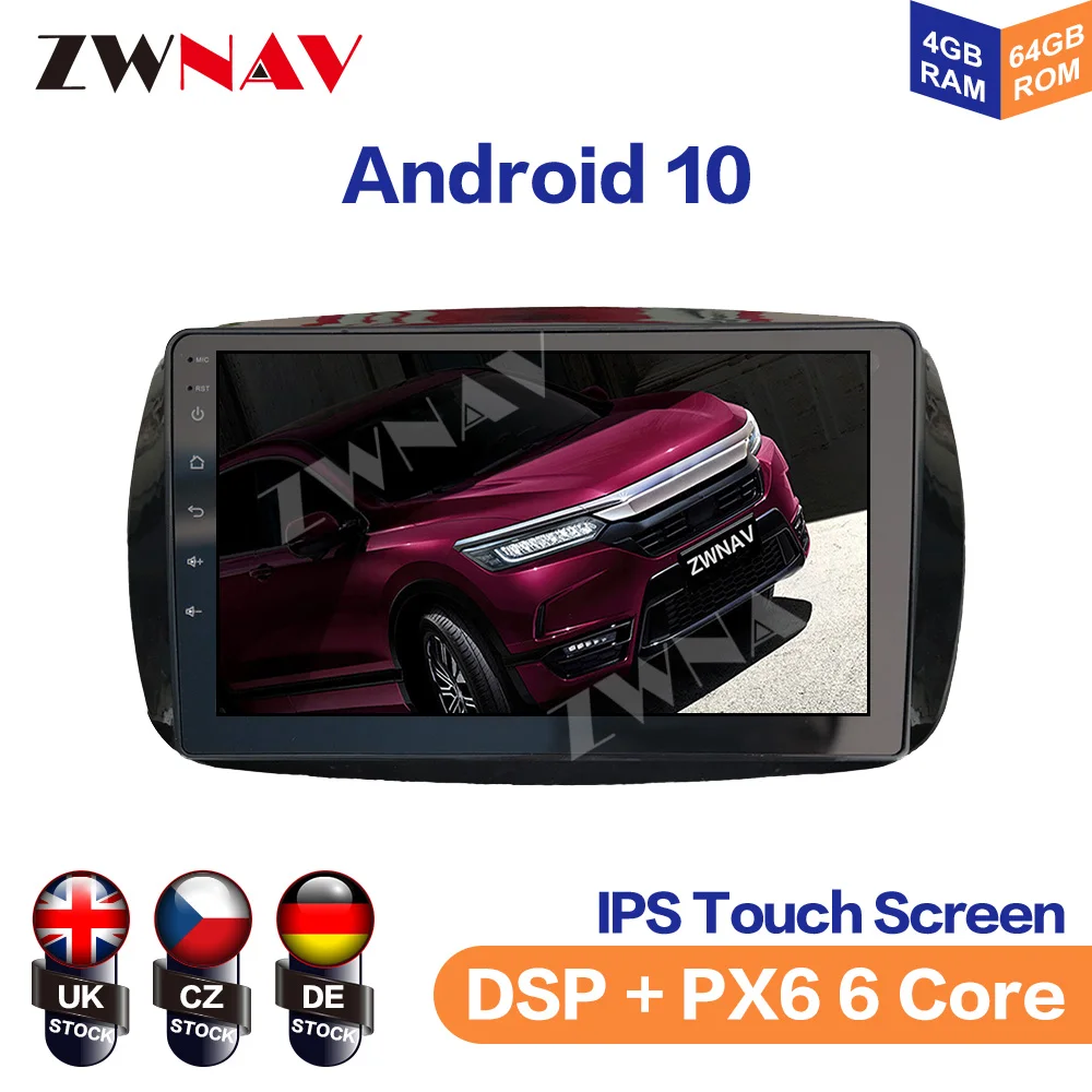 Android 10 IPS Screen For Mercedes-Benz Smart Fortwo 2016  Car Multimedia Player Navigation Audio Radio Stereo Car radio 1din