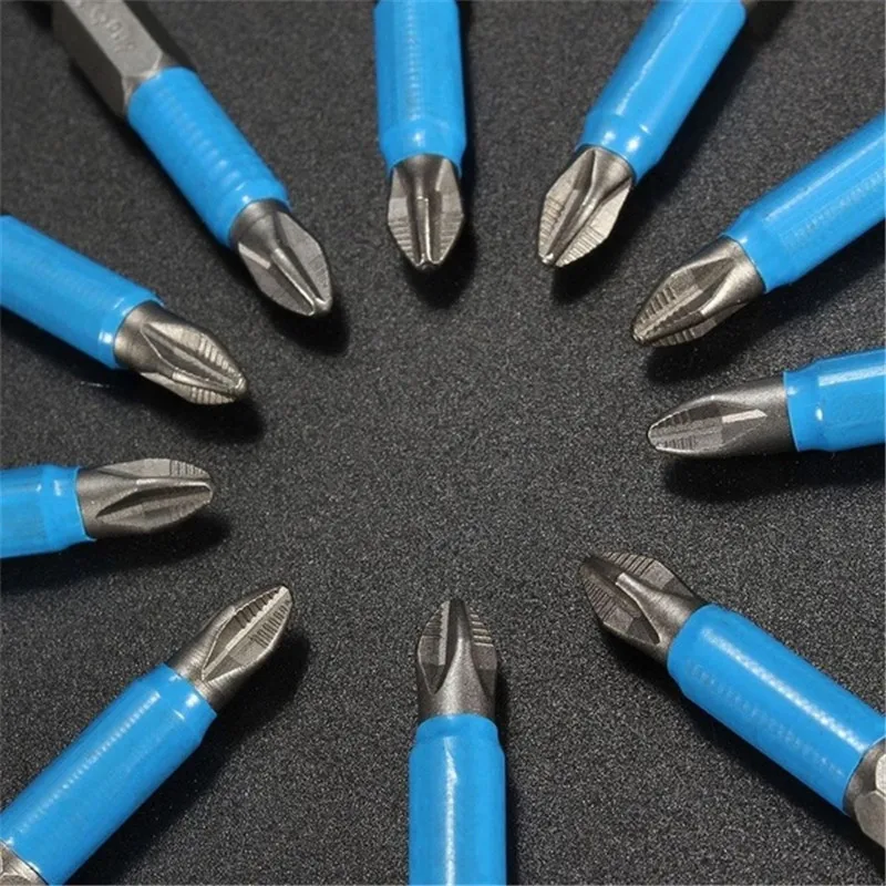 5/7/10 pçs conjunto de bits de chave de fenda 50mm ph2 antiderrapante com magnético 1/4 "hex shank se encaixa mão motorista de broca elétrica acessórios de mão