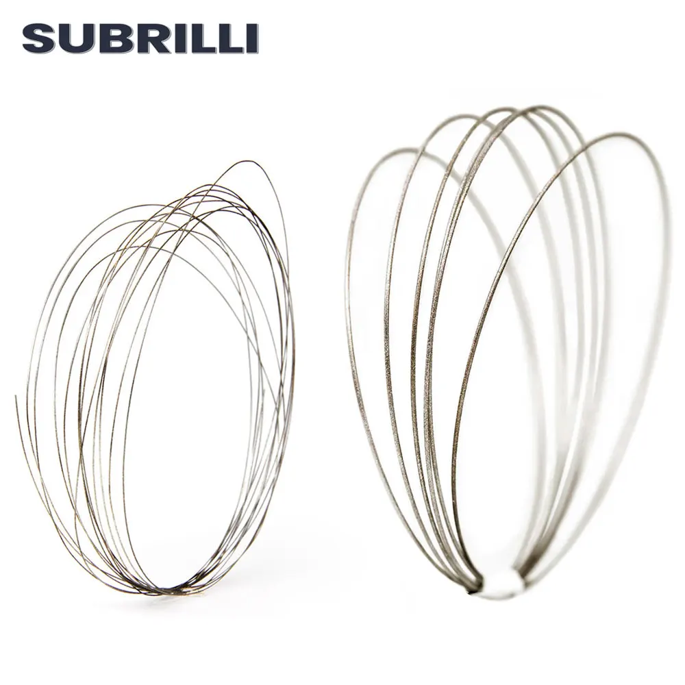 SUBRILLI 0.4mm/0.6mm/1.0mm Electroplated Superfine Diamond Cutting Wire for Glass Bottle Metal Stone Engraving Cutting Tool