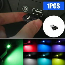 Mini led luz do carro usb auto atmosfera luz de néon plug and play decoração ambiente lâmpada interior do carro luzes do carro-estilo 7 cores