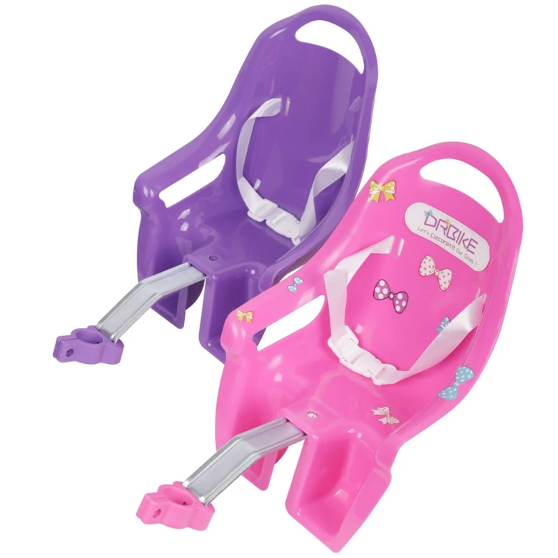 Doll Bike Seat Doll Carrier Durable Easy to Install Bike Attachment Accessory for Dolls Stuffed Toys Secures Lap Buckle