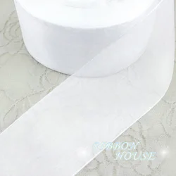 2'' (50mm) White organza ribbons wholesale gift wrapping decoration Christmas ribbons
