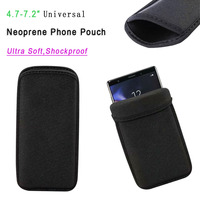 Universal Neoprene Mobile Phone Case Pouch For iPhone Samsung Galaxy Huawei Xiaomi Redmi Moto Nokia Oppo Vivo LG Shockproof Bag