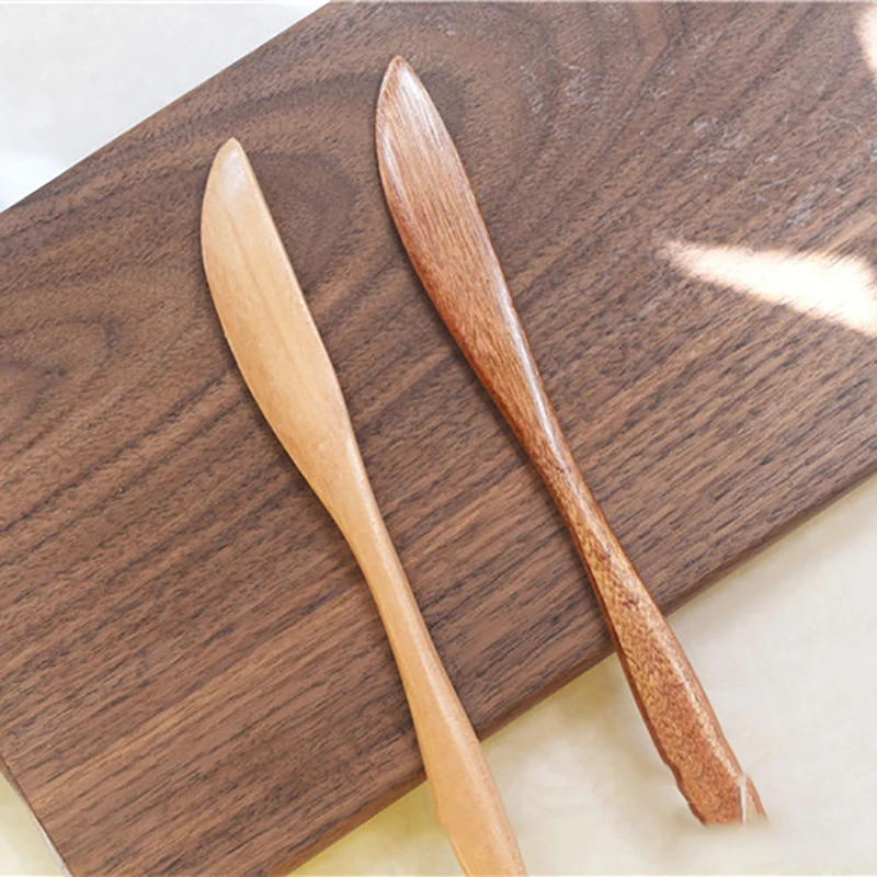 High Quality Knife Style Wooden Mask Japan Butter Knife Marmalade Knife Dinner Knives Tabeware with Thick Handle