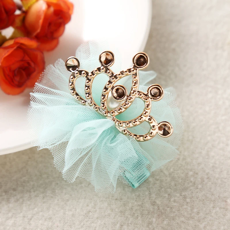 2pcs/lot Baby Girls Princess Crown Hair Clip Flower Bud Hairpins Headwear Hair Accessories