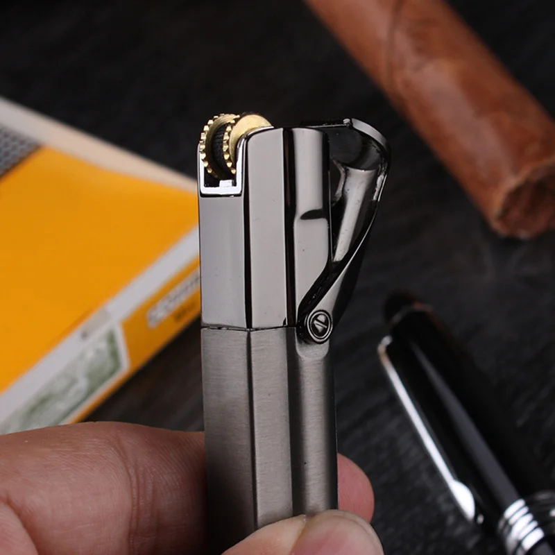 Cigar Jet Torch Lighter Flame Adjustable Grinding Wheel Inflatable Lighters for Cigarette Kitchen