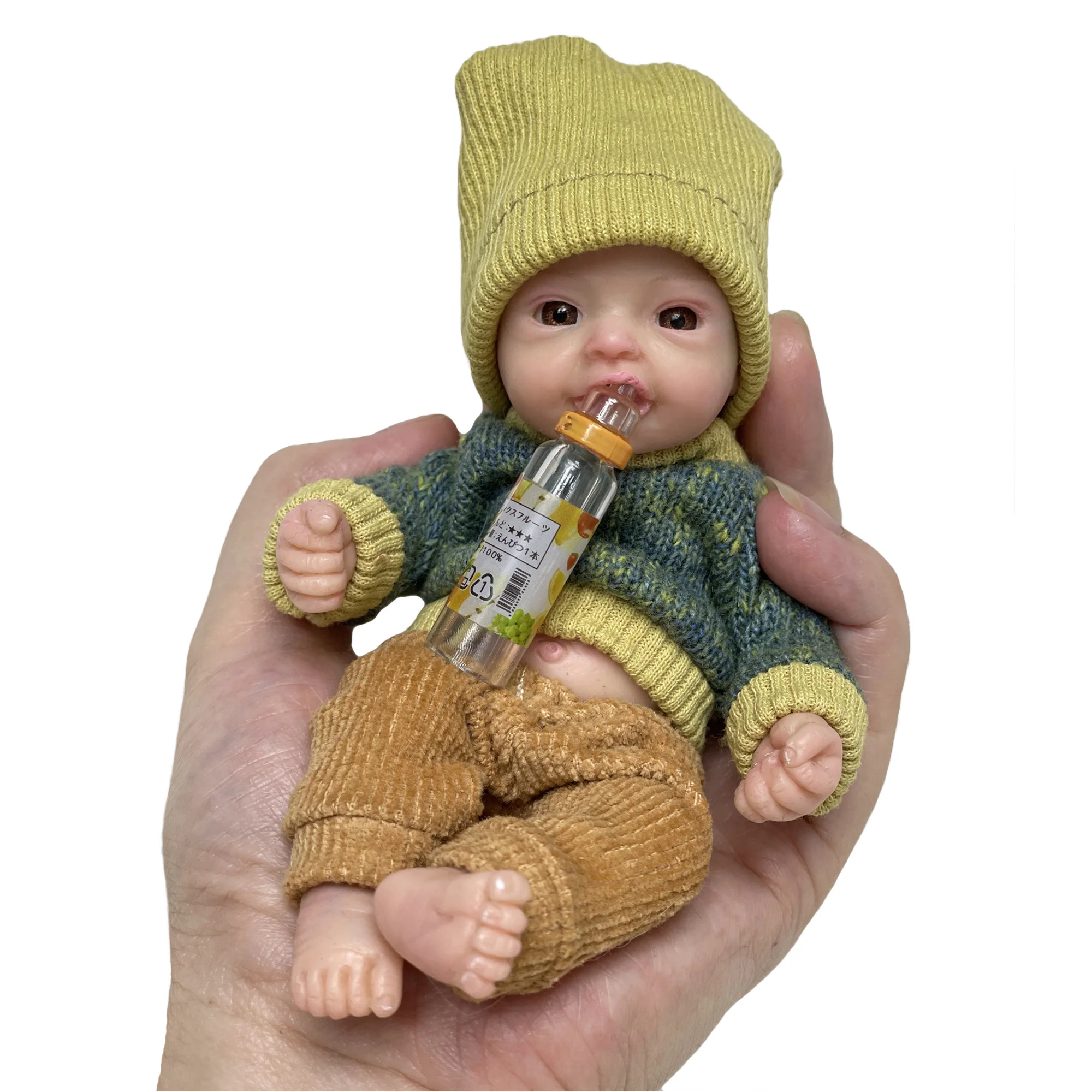 Lovely 6 Inch Palm Newborn Babies Full Body Silicone Boys Reborn Dolls Bebe Reborn Corpo De Silicone Inteiro