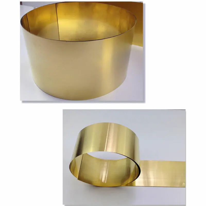 Brass Sheet Brass Flat Thick 0.01-0.3mm Width 10-200 mm Brass Metal Thin Sheet Foil Plate Length 100mm~1000mm