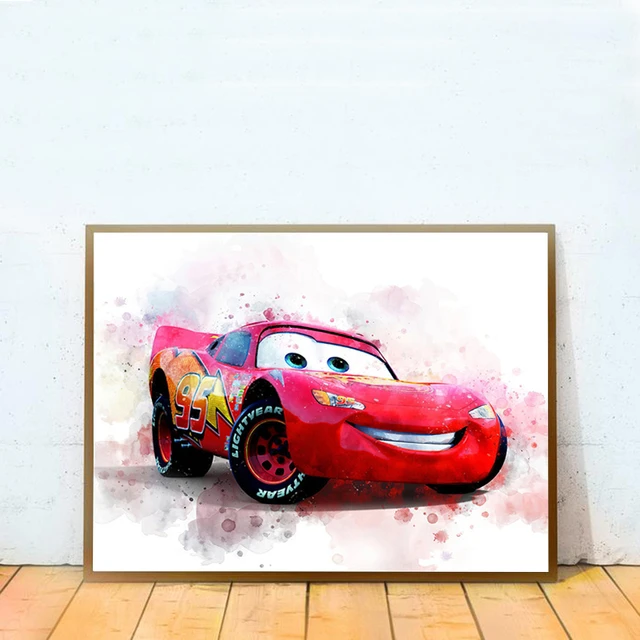 Rayo McQueen upteenth Cars pelicula acuarela