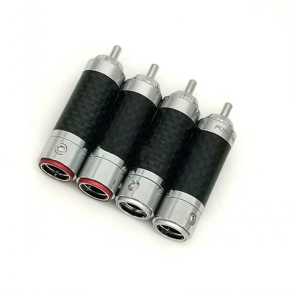 

FURUTECH CF 102 (R) rhodium-plated solder-free fever RCA signal cable connector 9mm aperture audio self-locking terminal plug
