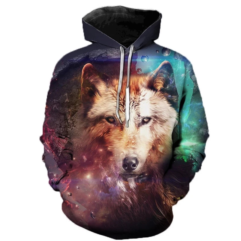 3D Wolf Hoodies Men Hooded Animal Wolf Printed Hoodie Sweatshirts Tracksuits Man/women Jackets Funny Hoody DropShipping