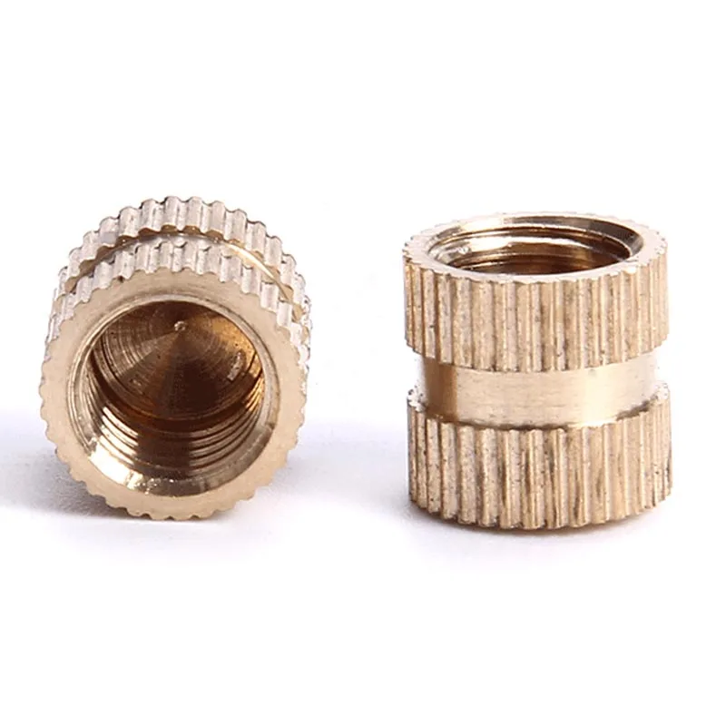 Picture 6: 2/50X Type B Solid Brass Copper Embedded Nutsert Single Pass Blind Hole Injection Molding Knurl Thread Insert Nut M2 M3M4M5M6M10