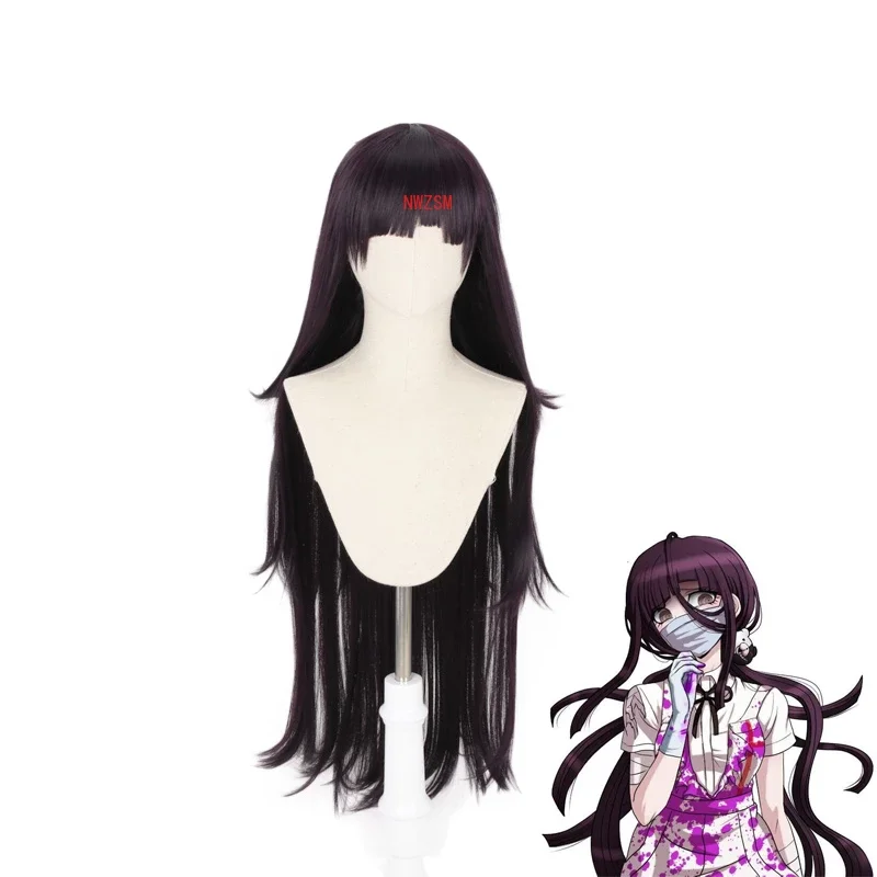 Ebingoo Ronpa Tsumiki Mikan długa peruka przebranie na karnawał Danganronpa kobiety żaroodporne włosy syntetyczne impreza z okazji Halloween peruki