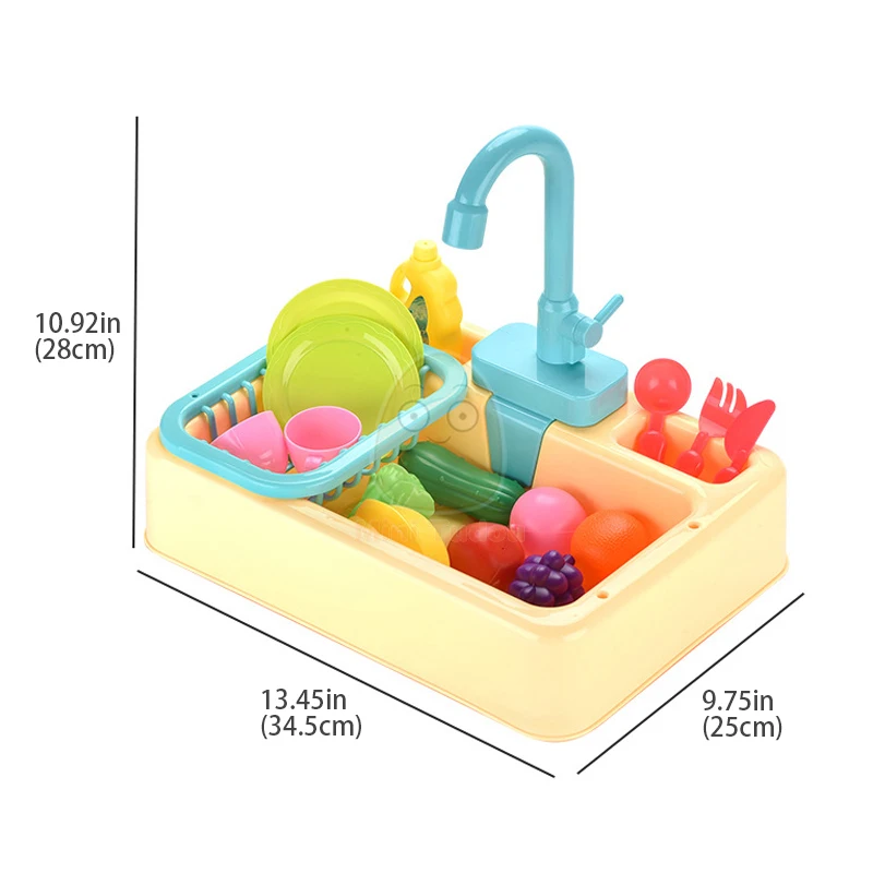 Kitchen Toy Plastic Dish Wash Sink Set Children Simulation Pretend Role Play Housework Kit Early Educational Toys For Children