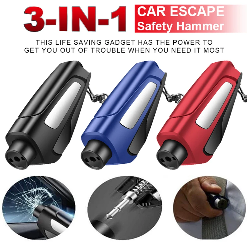 New Safety Hammer Auto Car Window Glass Breaker Seat Belt Cutter Keychain Portable Emergency Escape Rescue Tool Dropshipping