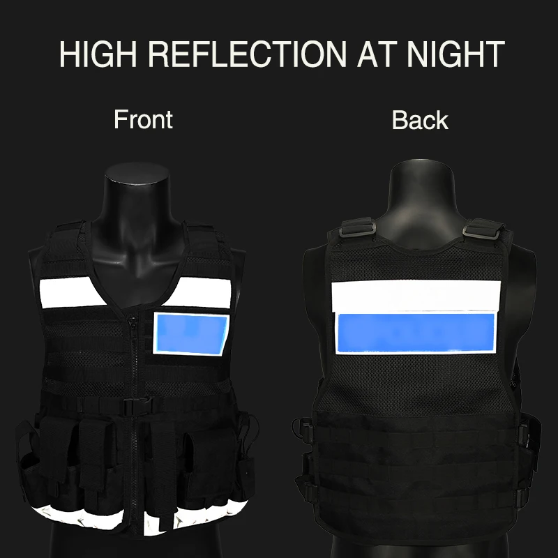 Yakeda custom stab-resistant reflective vest outdoor MOLLE system onboard safety tactical vest