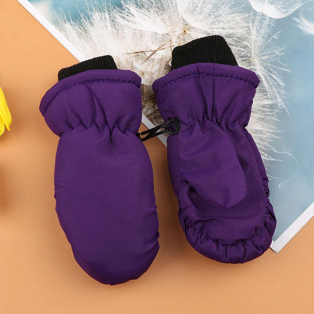 Guantes cálidos de nieve para niños y niñas, manoplas gruesas a prueba de viento e impermeables para esquí, mantiene los dedos calientes, invierno, nuevo, 1 par