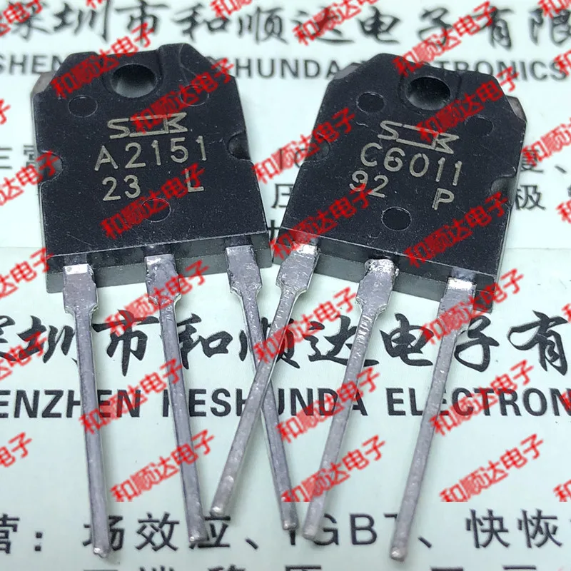 10ชิ้น/ล็อต A2151 C6011 2SA2151 2SC6011ใหม่การจับคู่หลอดสต็อก TO-3P