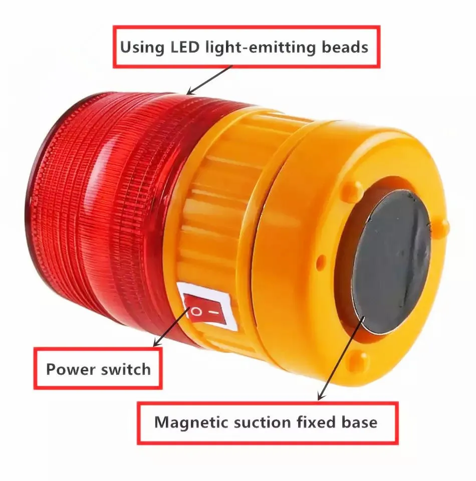 Luz de advertencia con batería de LTD-5088, luz de obstrucción de tráfico, flash de advertencia nocturna, luz de techo magnética