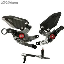 For BMW S1000RR 2015 -2018 Adjustable Carbon Fiber Rearset Aluminum Foot Pegs Racing Rear Set