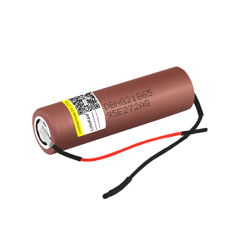 LiitoKala HG2 18650 3000mah wysokiej mocy rozładowania akumulator moc wysokiego rozładowania, 30A prąd o dużym napięciu + DIY Linie