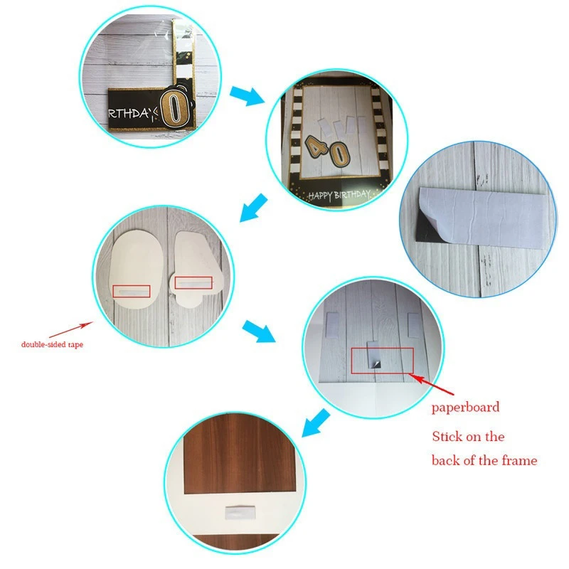 1 16 21 25 30 40 50 60 생일 사진 부스 프레임 어린이 성인 생일 파티 장식 용지 해피 포토 소품 프레임