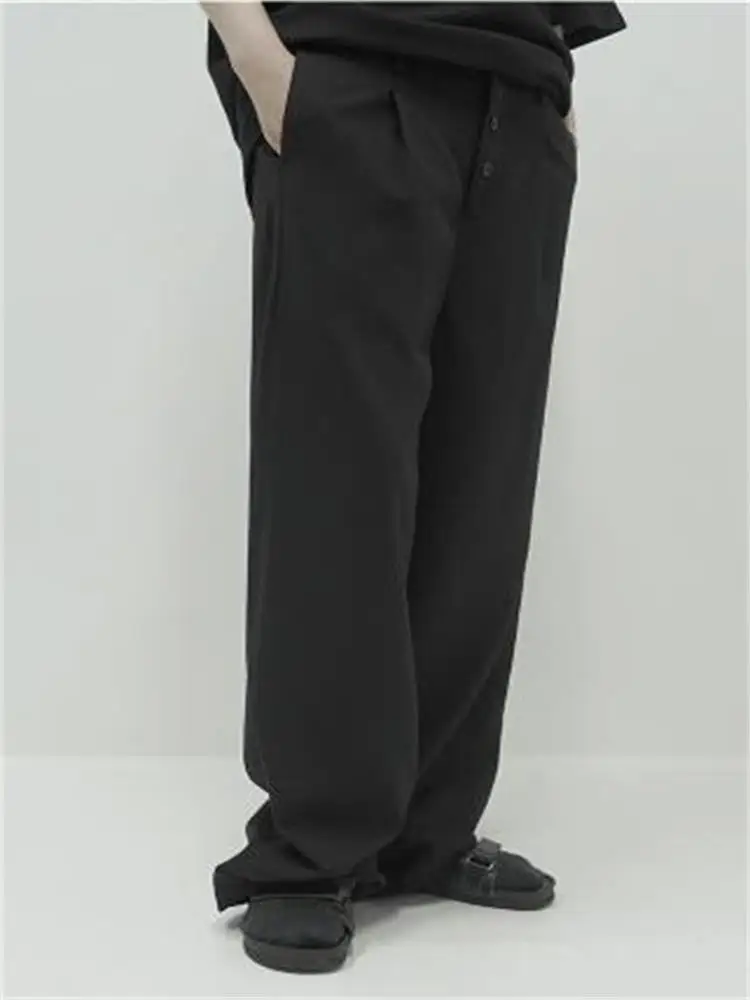 Men's Suit Pants Straight Pants Spring And Autumn New British Dark Mature Leisure Simple Large Pants