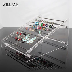 Acrylic Pandora Charms Display Holder with Charm Bars Earrings Pendant Jewelry Stand Shelf Trollbeads Spacers Storage Organizer